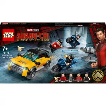Set LEGO Marvel Escape from the Ten Rings 76176 con minifiguras y vehículos