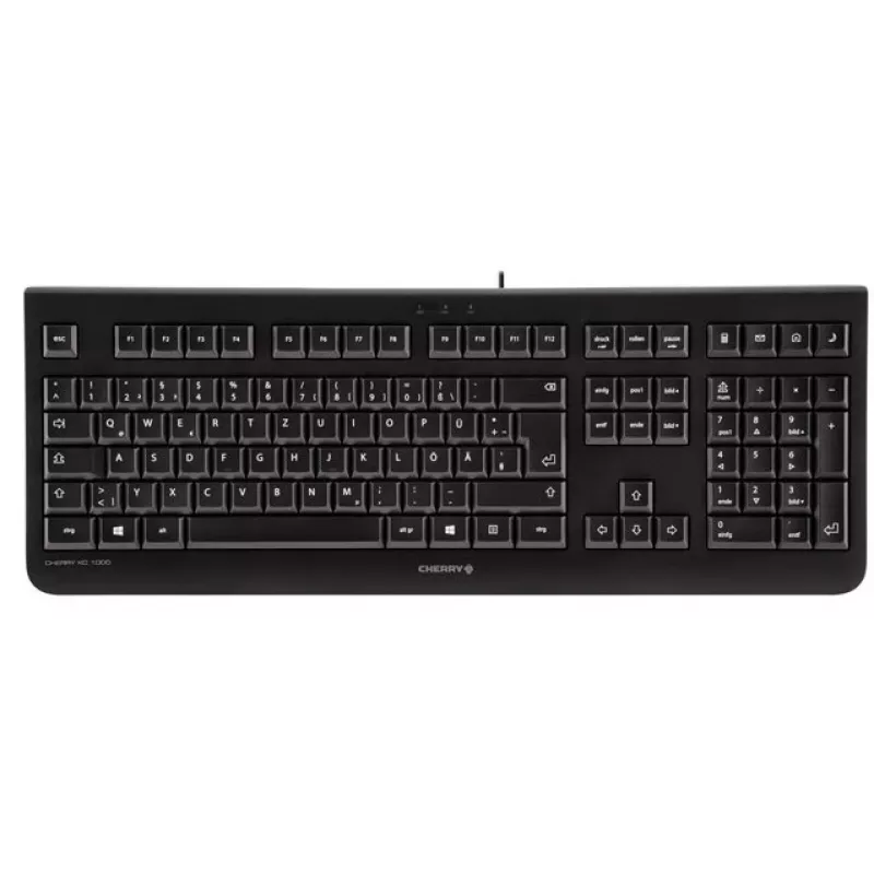 CHERRY KC 1000 teclado Home USB distribución suiza negro
