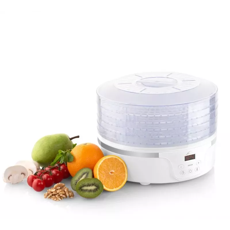 Deshidratador de alimentos ETA Eta SECCA transparente blanco 380 W, pantalla LED, temporizador de 24 horas, 300×300×220 mm