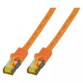 Cable de parcheo RJ45 Cat.6A S/FTP LSZH Cat.7 cable crudo naranja