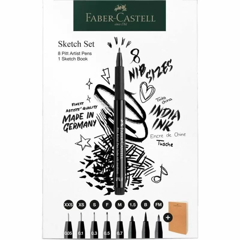 Rotulador Faber-Castell 267102 Multi negro 8 uds. punta redonda