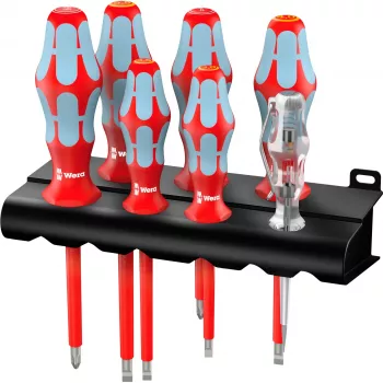Wera 3160 i/7 Rack 05022728001 Juego de destornilladores VDE 7 pzas. punta plana/Phillips-PH (05022728001)