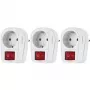 Set de tomas de corriente Renkforce con interruptor 3 uds. 2 polos blanco
