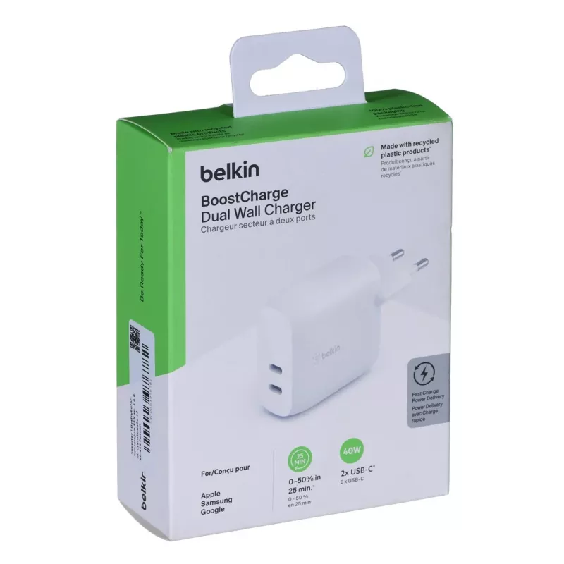 Cargador Belkin WCB006VFWH para dispositivos móviles Smartphone, Tablet Blanco CA para interiores