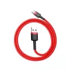 Cable USB 2.0 A a USB-C Baseus CATKLF-B09 1m QC3.0 trenzado de nailon rojo, carga rápida y sincronización de datos
