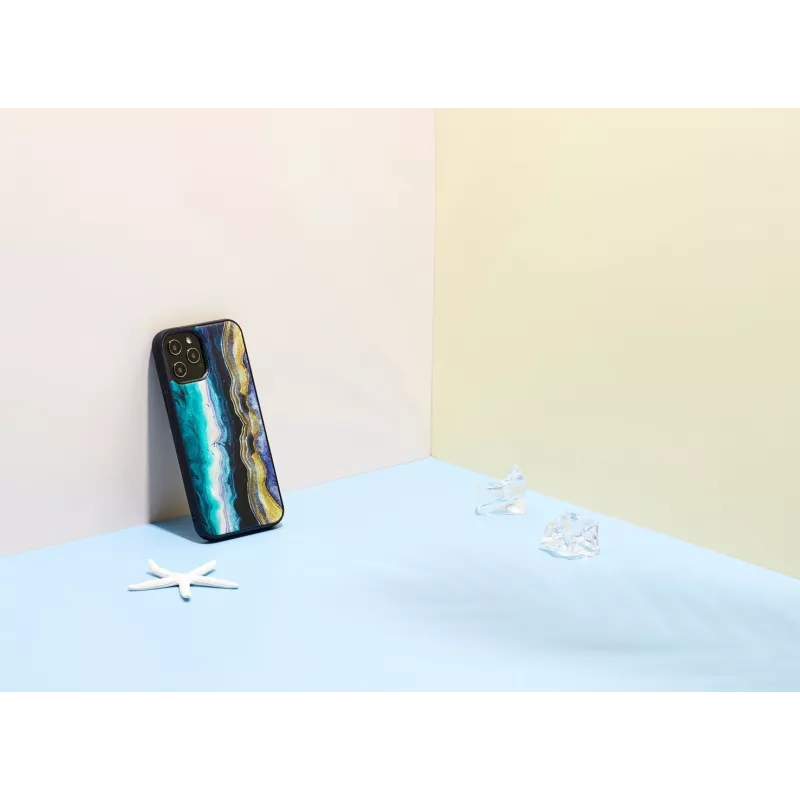 Funda protectora iKins para Apple iPhone 12 Pro Max — diseño ágata morada