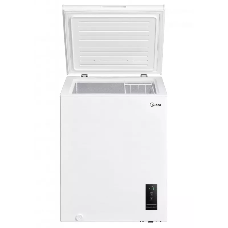 Arcón congelador Midea MDRC152FEE01, 99 L, clase energética E, 85 cm de altura, independiente, blanco