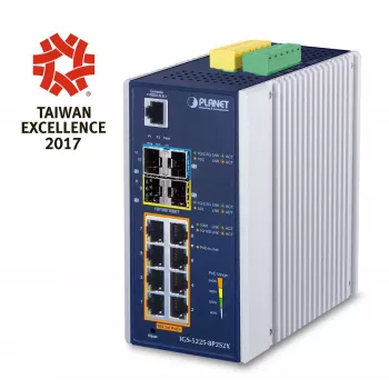 Switch Gigabit Ethernet gestionado Layer-3 PLANET IGS-5225-8P2S2X