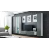 Vitrina Cama VIGO '180' 180/40/30 blanco/gris brillante