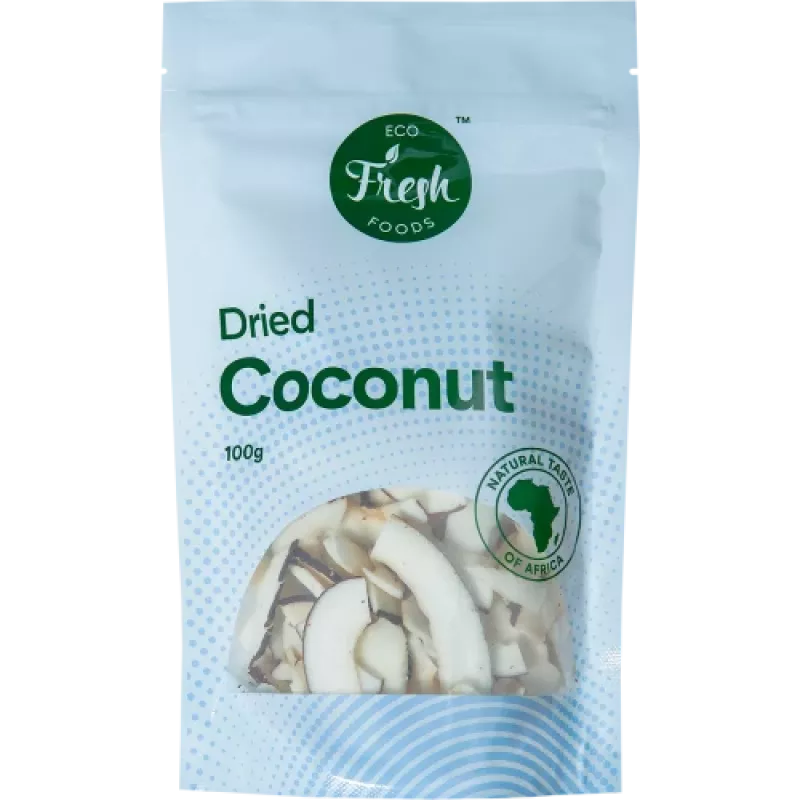 Coco seco Eco fresh foods 100 g – coco rallado deshidratado, paquete de 100 g