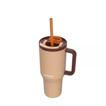 Vaso térmico con pajita telescópica Kambukka Rio Tumbler 950 ml Almond Dream