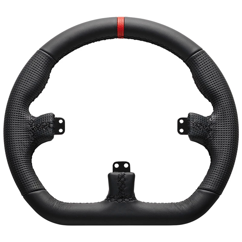 Asetek SimSports GT Rim - Closed D, cuero - negro