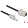 Cable DeLOCK RJ45 macho de montaje en campo a módulo Keystone RJ45 hembra Cat.6A 2 m