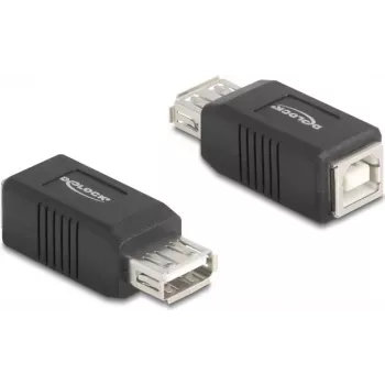 Adaptador de cable DeLOCK 67203 USB Type-A USB Type-B negro