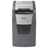 Destructora de papel Rexel Optimum AutoFeed+ 130X corte cruzado 55 dB 22 cm negra, plateada