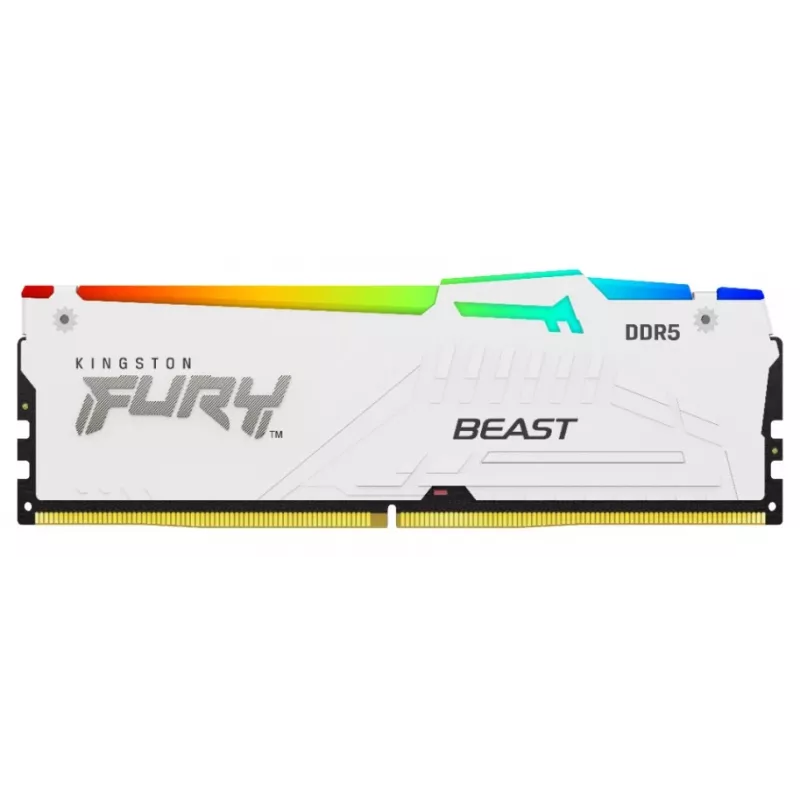 Kingston FURY Beast RGB KF552C40BWAK2-16 DDR5-5200 16GB (2x8GB) kit, CL40, blanco