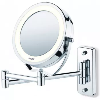 Espejo de maquillaje con luz Beurer BS59 diámetro 11 cm plateado