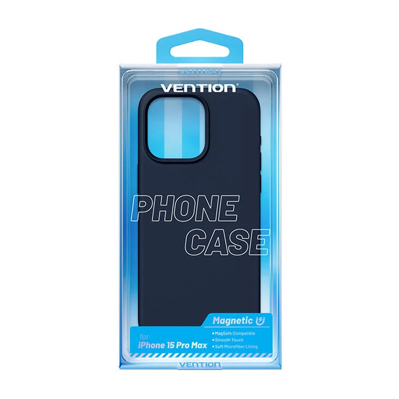 Funda protectora de silicona Vention KUFL0-40 para iPhone 15 Pro Max, azul