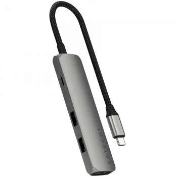Hub de interfaz Satechi ST-P4SM USB Type-C 10000 Mbit/s gris
