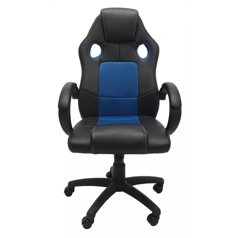 Topeshop FOTEL ENZO NIEB-CZAR silla de oficina/ordenador asiento acolchado respaldo acolchado