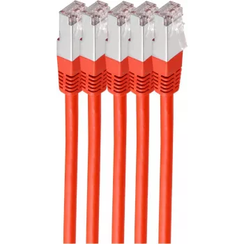 Cable de red ShiverPeaks BS75711-HR-SET5 rojo 1 m Cat6 S/FTP
