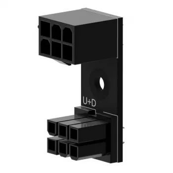 Adaptador PCIe 6-Pin 180° U+D de Singularity para cables de alimentación GPU/PCIe (SC-A-PCIE6-UD)