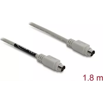 Cable PS/2 DELOCK 87235 – mini-DIN de 6 polos a mini-DIN de 6 polos, 1,8 m, beige