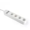 Regleta de enchufes inteligente Gembird TSL-PS-S4U-01-W 4 salidas AC 3880 W Blanco