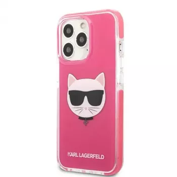 Karl Lagerfeld KLHCP13XTPECPI iPhone 13 Pro Max 6.7 funda rígida fucsia/FUSCHIA Choupette Head