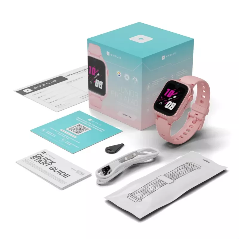 Smartwatch Stelio Junior Pro AI 4G ST-SWJ102-PK — reloj infantil 4G, rosa