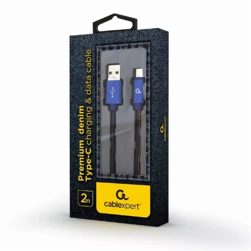 Cable USB 2.0 GEMBIRD USB A a USB C 2 m, 0,48 Gbit/s, 2,1 A, azul