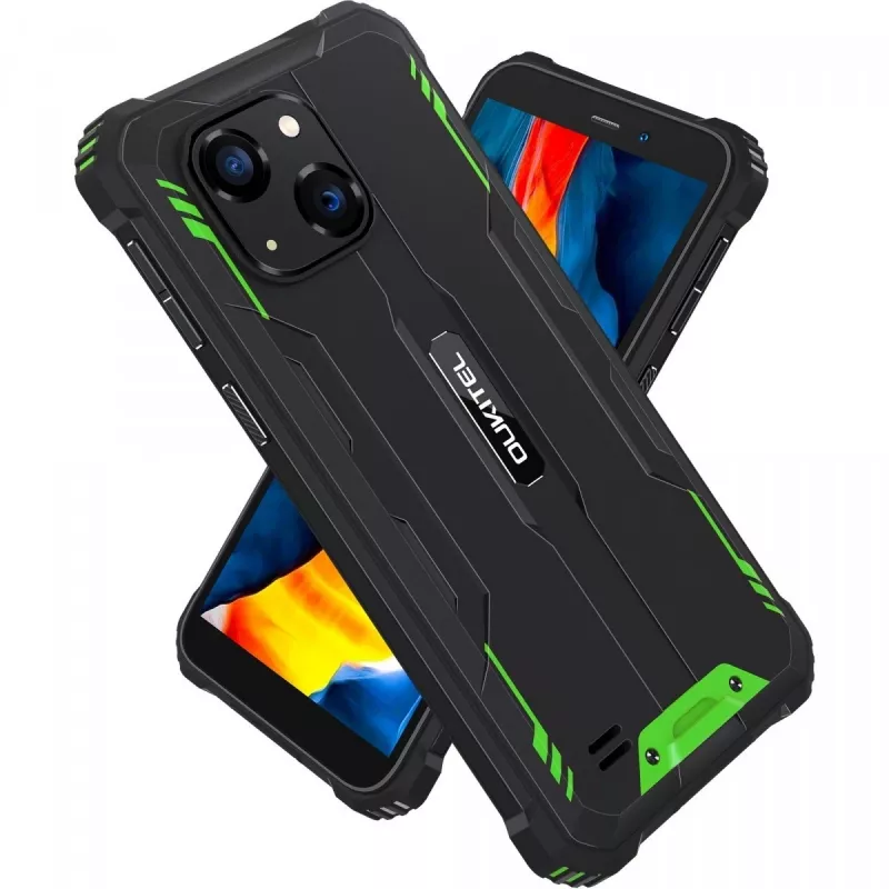 Oukitel G2 smartphone 4G, 6 pulgadas, 4/64 GB, 6300 mAh, IP69K, Dual SIM, Android 14, verde (sin cargador)
