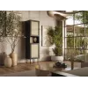 Armario de almacenaje Cama Meble JUTA 50×39,5×190 cm, de suelo a pared, negro con acabado Linol Calabria