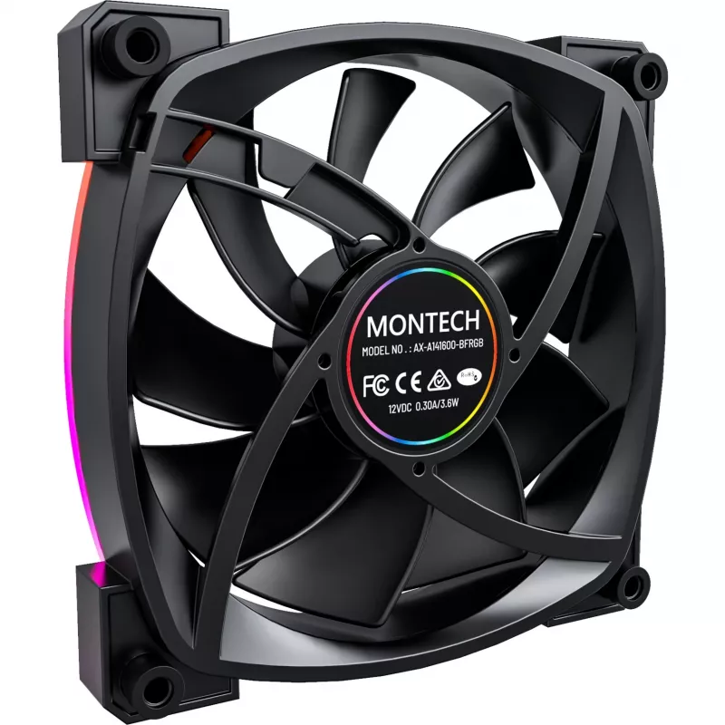Ventilador Montech AX140 PWM 14 cm negro 540-1760 RPM