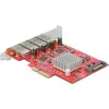 Delock tarjeta PCI Express x4 a 4 x SuperSpeed USB 10 Gbps (USB 3.2 Gen 2) conector hembra USB Type-A - Adaptador USB - PCIe 3.0 x4 - USB 3.2 Gen 2 x 4 (90481)