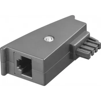 Adaptador TAE Goobay, conector macho TAE-F > conector hembra RJ45 (8P2C), gris (45736)