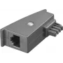 Adaptador TAE Goobay, conector macho TAE-F > conector hembra RJ45 (8P2C), gris (45736)