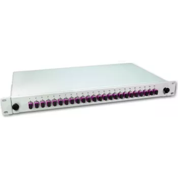 Lightwin Caja de empalme de fibra óptica, 24 fibras, 24x SC multimodo, 50/125µm OM4 cajas de empalme con pigtail (SPBOX 24G50 OM4 SC)