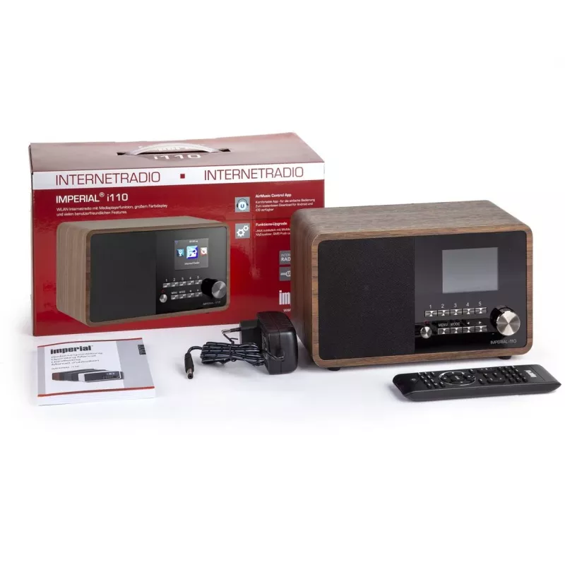 Imperial DABMAN i110 radio por internet WLAN, aspecto madera