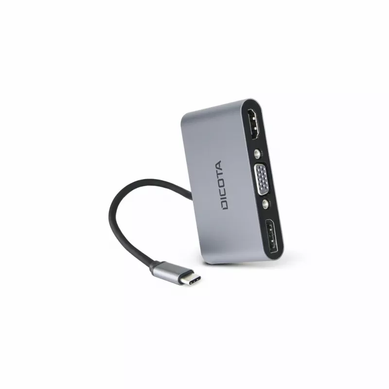 DICOTA D32064 Estación de acoplamiento para dispositivos móviles Tablet/Smartphone/Portátil Plata