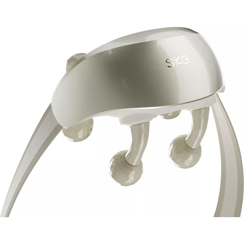 SKG H7 Ultra – Cabezales de masaje grises, masaje combinado, masaje por compresión, masaje amasador, masaje por vibración, cuello, hombros, Gris, Plástico, Botones, Batería