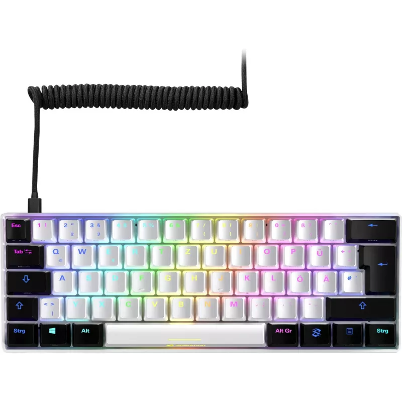 Sharkoon SGK50 S4 teclado gaming USB QWERTZ alemán blanco RGB LED