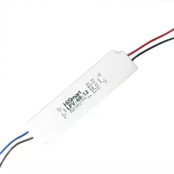 Controlador LED MEAN WELL LPV-60-12, 60 W 12 V DC, entrada 90–264 V AC, blanco, -30–70 °C