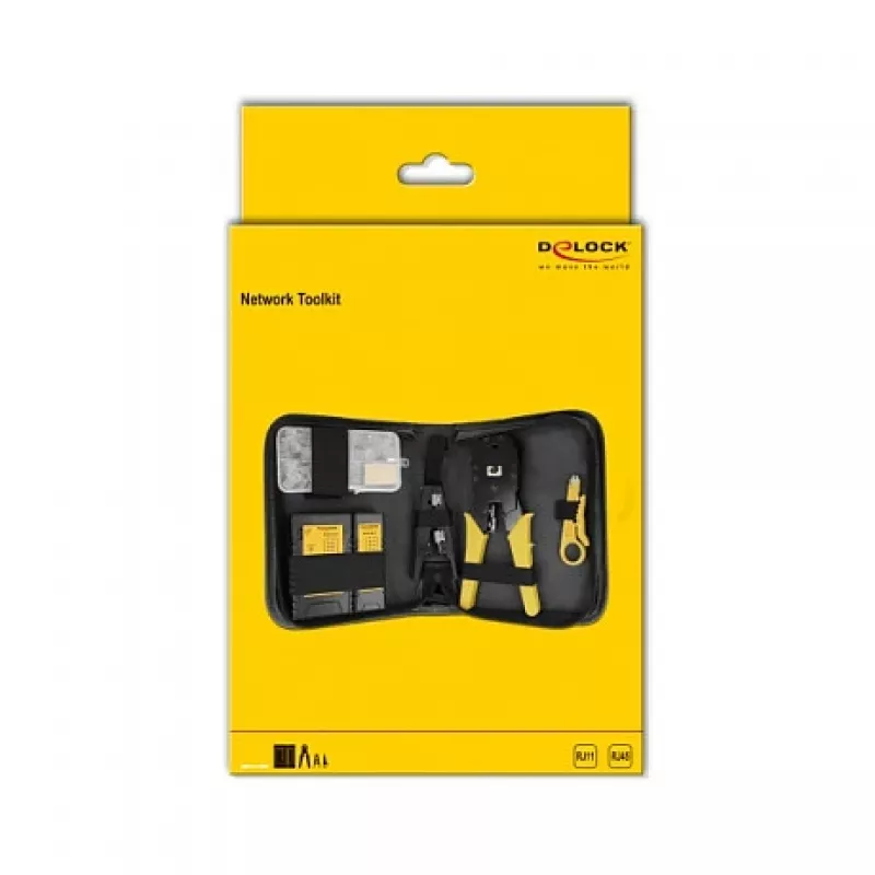 Kit de herramientas de red para RJ45 y RJ11 DeLOCK 86696