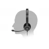 PORT CONNECT | Auriculares estéreo USB PRO ON'R 300 | con cable | on-ear | cancelación de ruido | negro