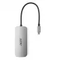 Dongle USB-C 7 en 1 Acer — USB 3.2 Gen 1 Type-C, 3x USB-A, HDMI, SD/MicroSD, 100W PD, plata