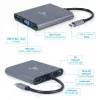 Gembird A-CM-COMBO6-01 adaptador multipuerto USB-C 6 en 1, USB 3.1 Gen 1, HDMI 4K, VGA, PD 60 W, lector SD/microSD, audio de 3,5 mm, gris