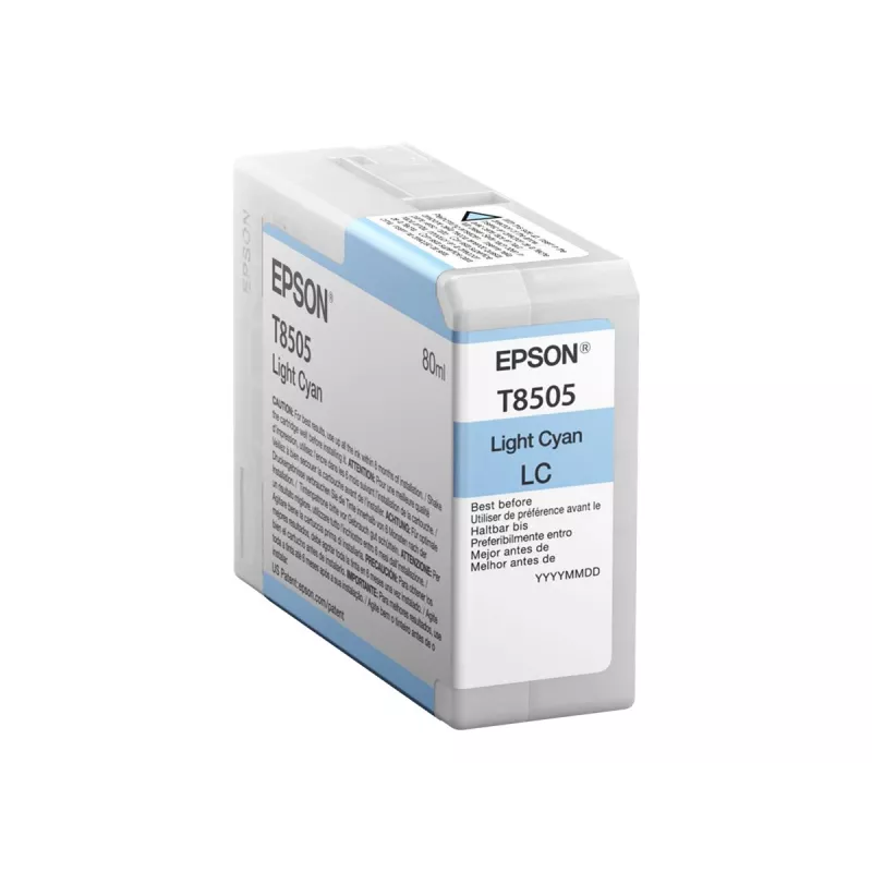 Pack individual Epson Cian claro T850500, Cian claro, tinta pigmentada, 80 ml, 1 unidad
