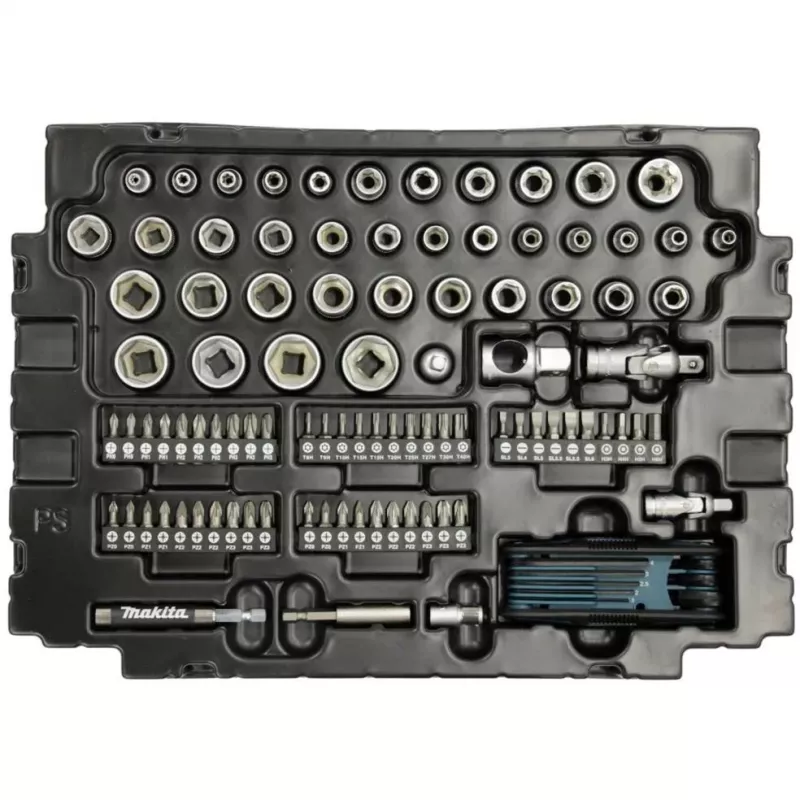 Makita E-08713 Juego de herramientas para mecánico 120 piezas