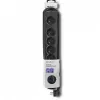 Protector de sobretensión Qoltec 50172 negro 6 tomas de CA 230V 5 m
